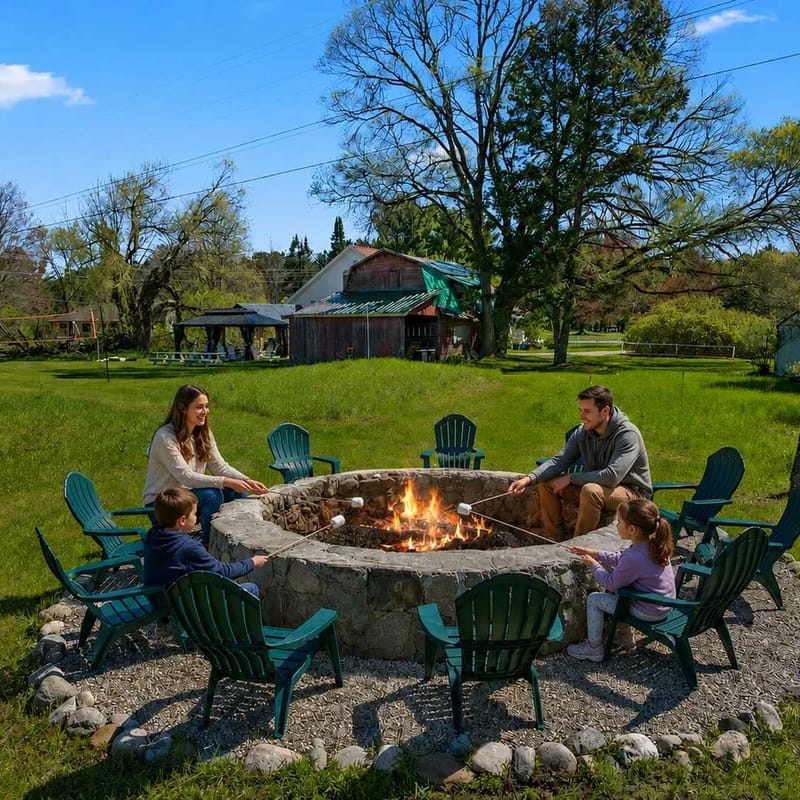 5 Acre Escape Game Room Fire pit Near Shanty, Pets