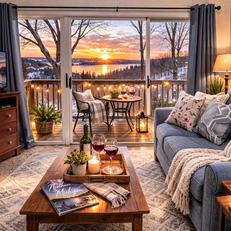 Cozy Studio Retreat Fireplace Balcony Views Pool + Beach Access